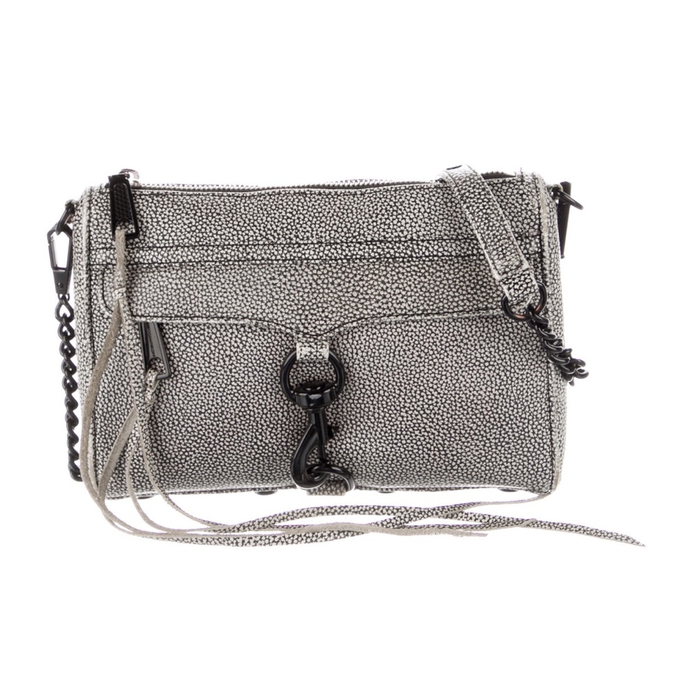 Rebecca Minkoff Textured Leather Chain-Link Crossbody Bag